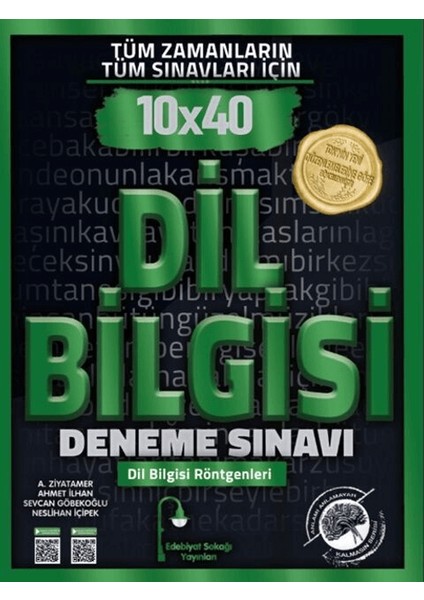 Tüm Zamanların Tüm Sınavları Için Dil Bilgisi 10 x 40 Deneme Sınavı