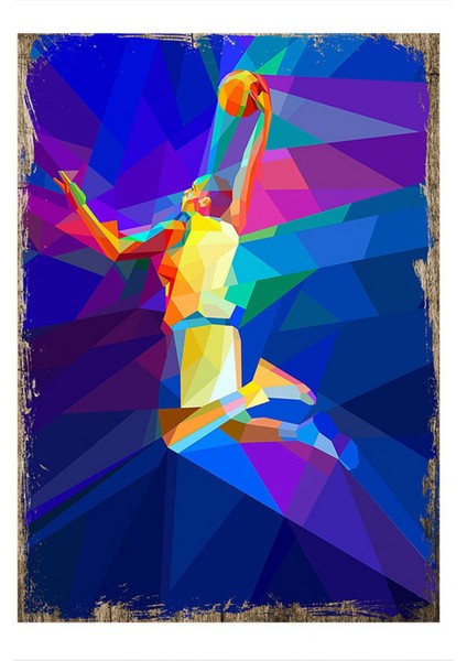 Ahşap Tablo Basketbolcu