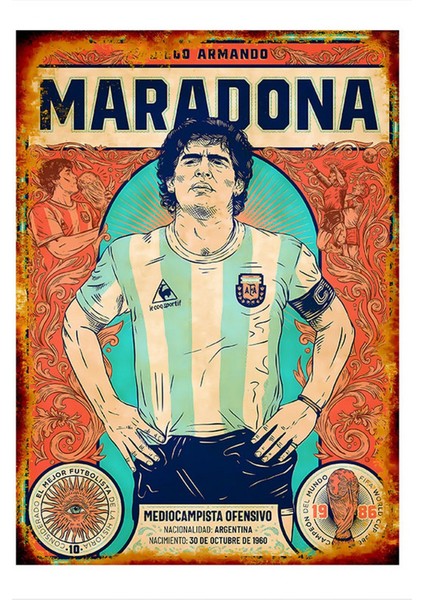 Maradona Art Mdf Tablo 35 cm x 50 cm