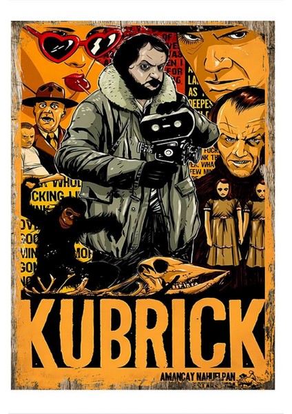 Stanley Kubrick Afiş Mdf Poster 35 cm x 50 cm