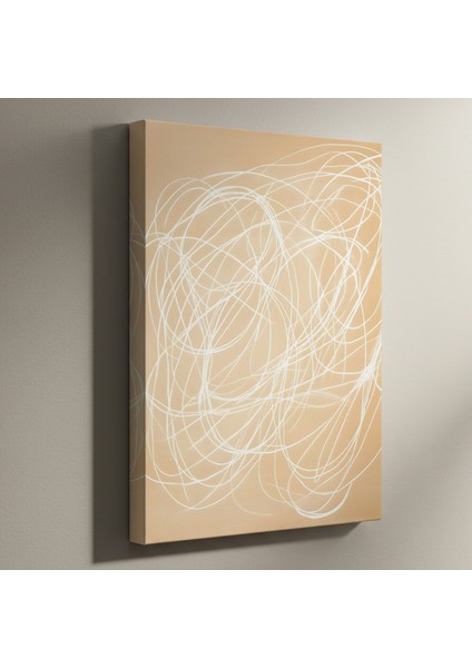 Soyut Beyaz Çizgiler Tablosu