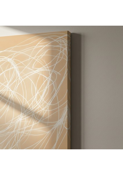 Soyut Beyaz Çizgiler Tablosu indirimleri