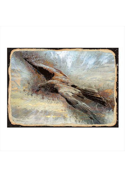 Uçan Kartal Desenli Mdf Tablo 35 cm x 50 cm