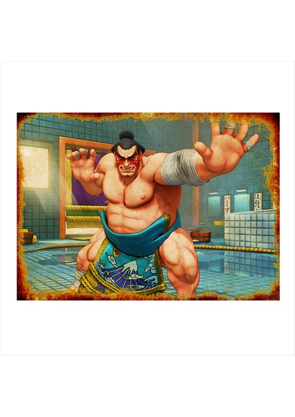 Street Fighter Honda Hediyelik Mdf Tablo 35 cm x 50 cm