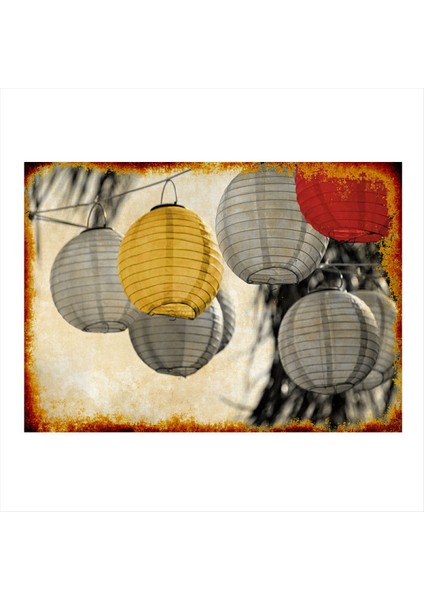 Renkli Işıklar Hediyelik Mdf Tablo 35 cm x 50 cm