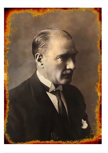 Mustafa Kemal Atatürk Desenli Mdf Tablo 35 cm x 50 cm
