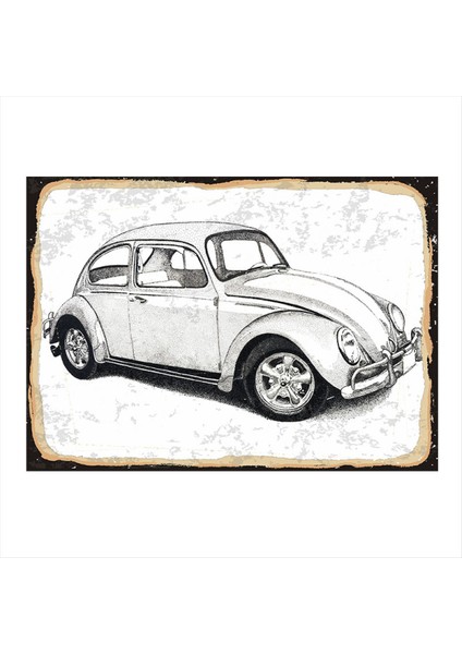Beyaz Volkswagen Modern Mdf Tablo 35 cm x 50 cm