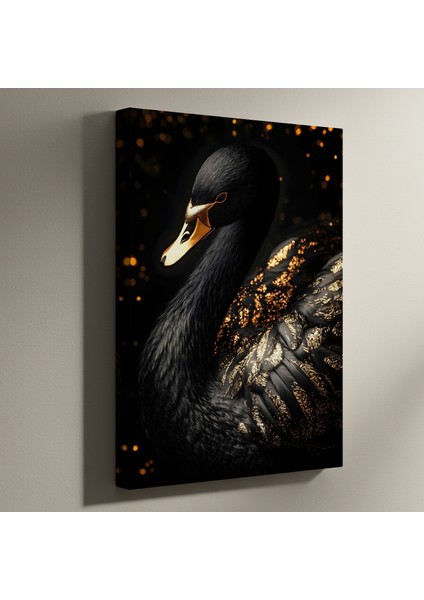 Altın Detaylı Kuğu Tablosu