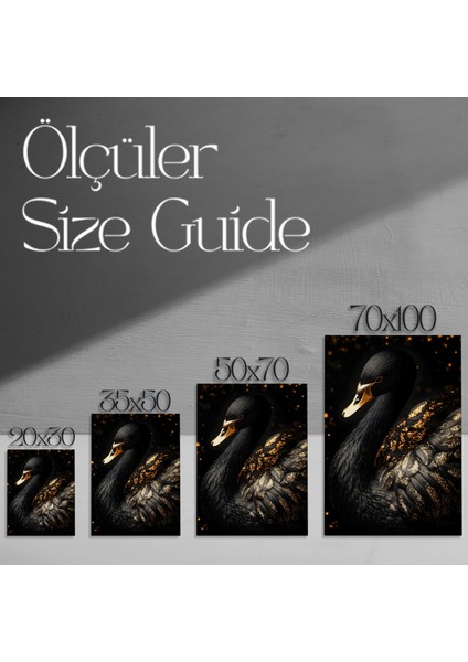 Altın Detaylı Kuğu Tablosu modelleri