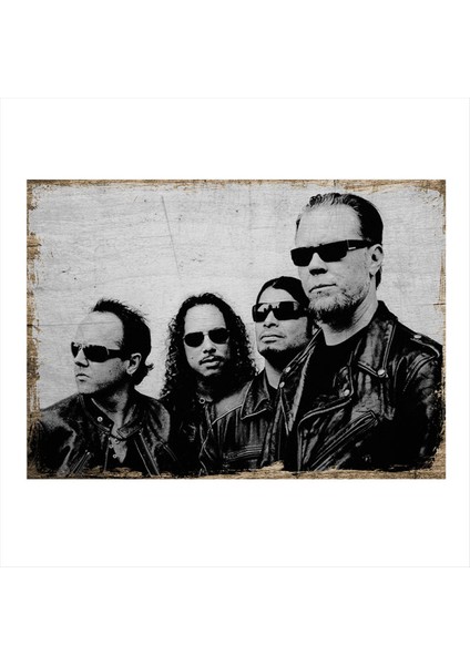 Metallica Desenli Mdf Tablo 35 cm x 50 cm
