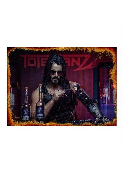 Cyberpunk 2077 Modern Mdf Tablo 35 cm x 50 cm