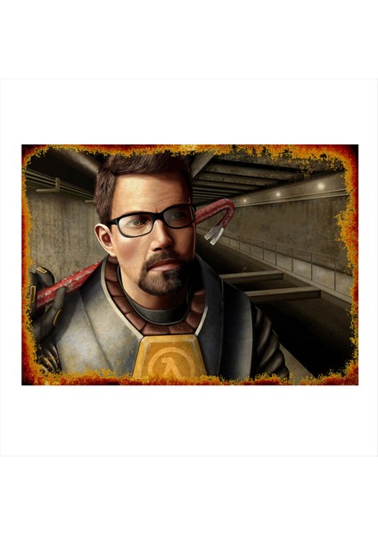 Half Life Model Ahşap Tablo 35 cm x 50 cm