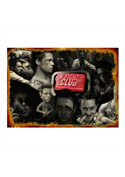 Dövüş Kulübü Mdf Tablo 35 cm x 50 cm