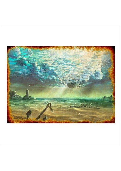 Denizin Dibi Art Mdf Poster 35 cm x 50 cm
