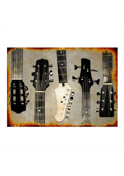 Gitar Sapları Tasarım Mdf Tablo 35 cm x 50 cm