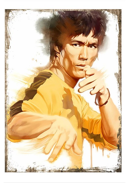 Bruce Lee Art Mdf Tablo 35 cm x 50 cm