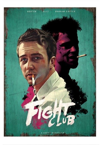 Fight Clup Tasarım Ahşap Tablo 35 cm x 50 cm