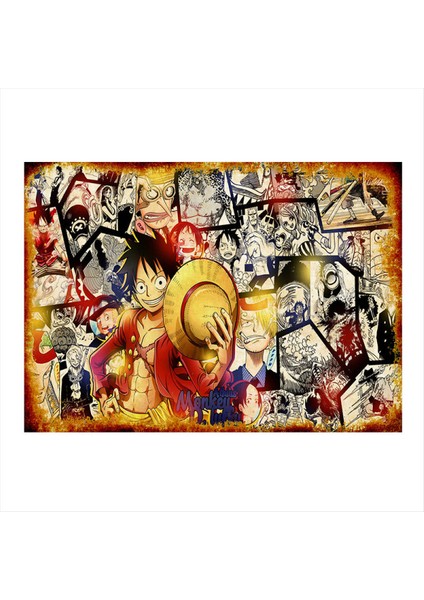 One Piece Dekoratif Ahşap Tablo 35 cm x 50 cm
