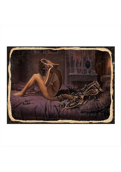 Insan ve Yılanlar Mdf Poster 35 cm x 50 cm