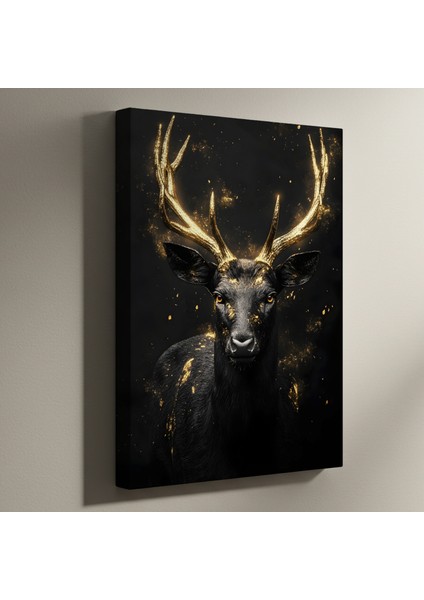 Altın Gevişli Hayvan Soyut Sanat Tablosu