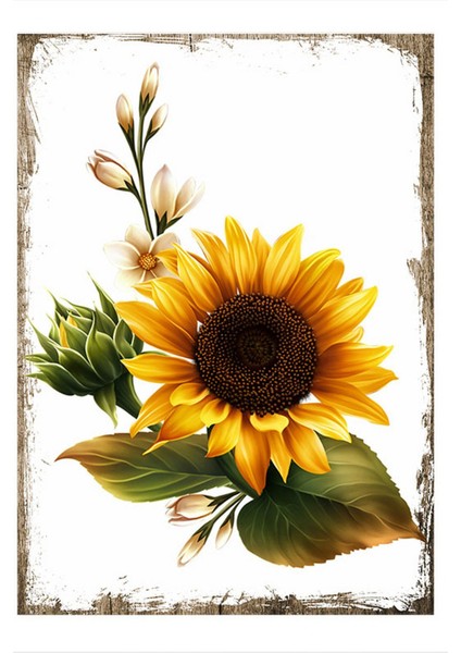 Ayçiçeği Tarlası Model Mdf Tablo 35 cm x 50 cm