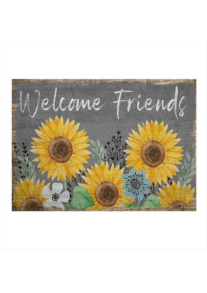 Sarı Çiçekler Dekoratif Ahşap Tablo 35 cm x 50 cm