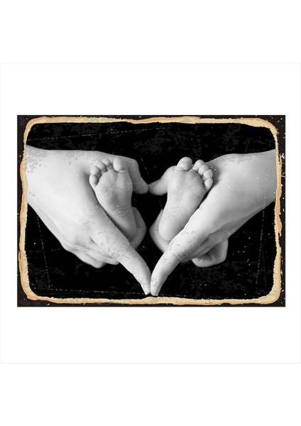 Bebek Ayakları Modern Mdf Tablo 35 cm x 50 cm