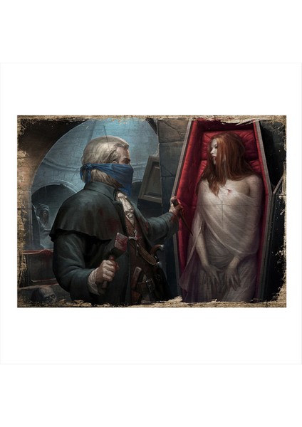 Vampir Avcısı Dekoratif Ahşap Tablo 35 cm x 50 cm