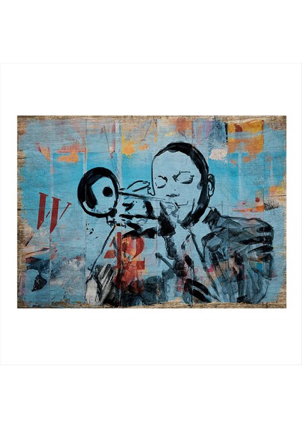 Caz Müzik Mdf Poster 35 cm x 50 cm