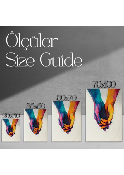 Soyut Renkler El Tablosu modelleri