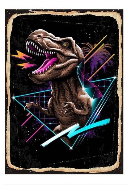 Dinozor Art Mdf Poster