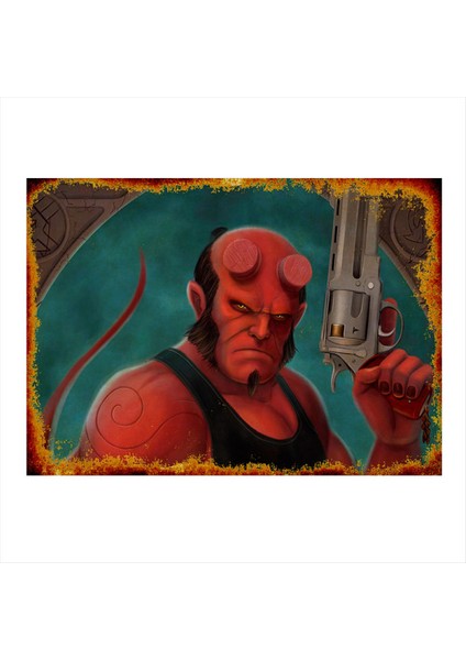 Hellboy Dekoratif Mdf Tablo 35 cm x 50 cm
