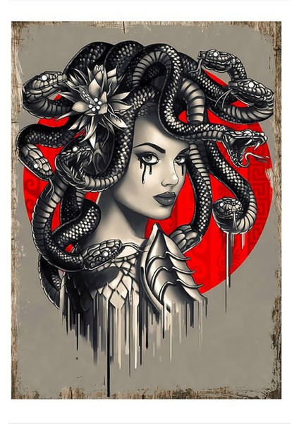 Marjinal Medusa Mdf Poster 35 cm x 50 cm