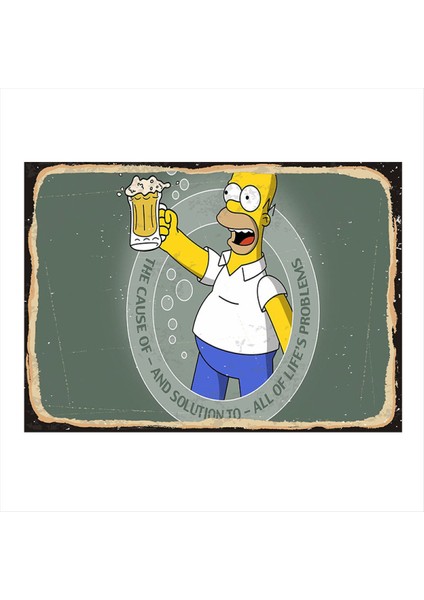 Simpsons Mdf Tablo 35 cm x 50 cm