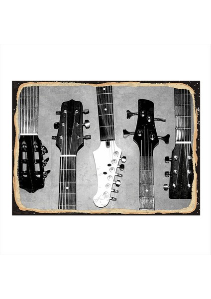 Gitar Sapları Dekoratif Mdf Tablo 35 cm x 50 cm