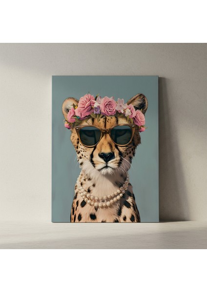 Şık Çita Portresi Tablosu fiyatları