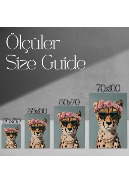 Şık Çita Portresi Tablosu modelleri