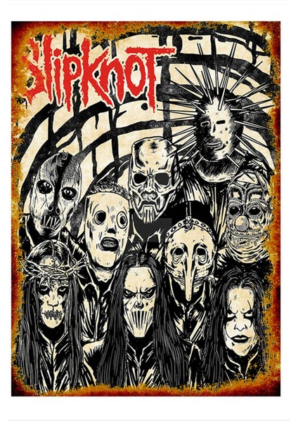 Ahşap Tablo Slipknot Posteri