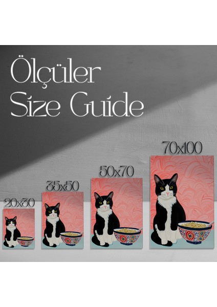 Şirin Kedili Modern Sanat Tablosu modelleri