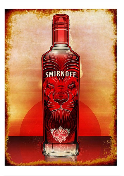 Smirnoff Vodka Modern Mdf Tablo 35 cm x 50 cm