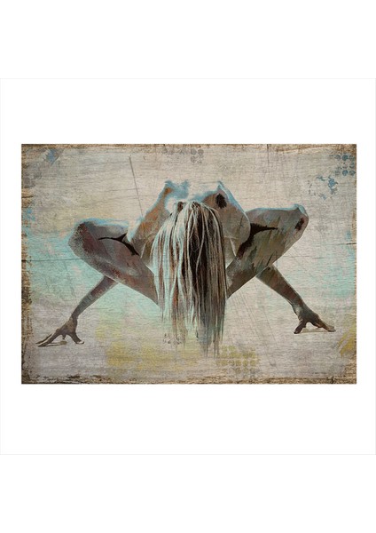 Dans Eden Kadın Tasarım Ahşap Tablo 35 cm x 50 cm