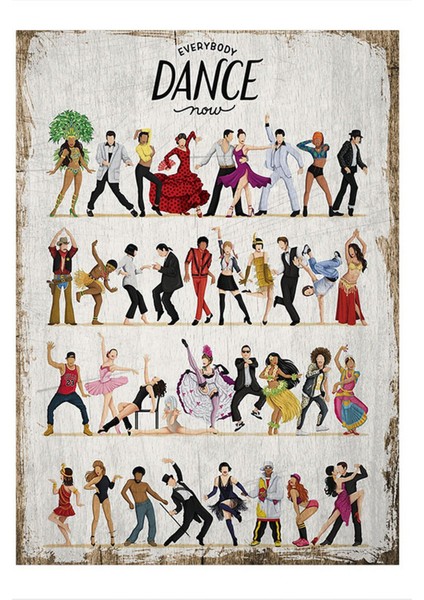 Dans Zamanı Hediyelik Mdf Tablo 35 cm x 50 cm