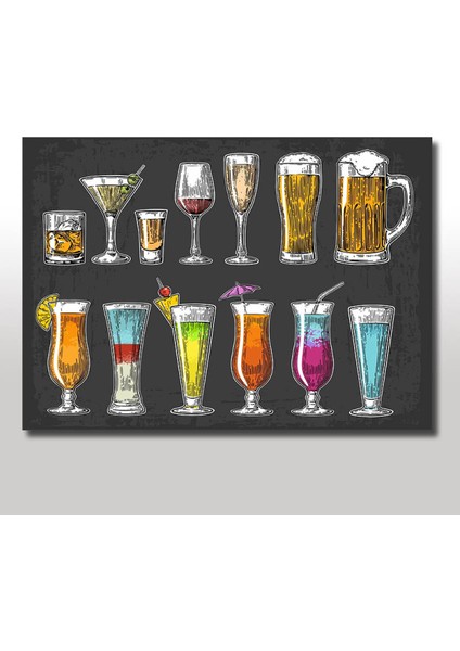 Ahşap Tablo Içki Kadehleri