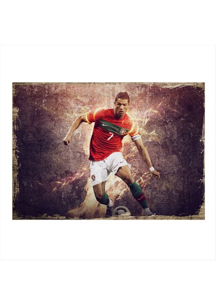 Cristiano Ronaldo Portekiz Dekoratif Mdf Tablo 35 cm x 50 cm