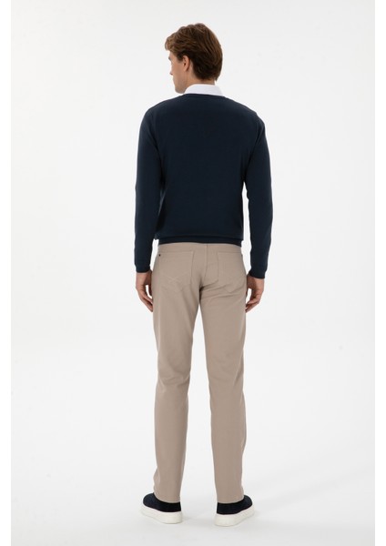 Erkek Koyu Bej Pantolon (Kanvas-Chino) 50311612-VR088 fırsatları