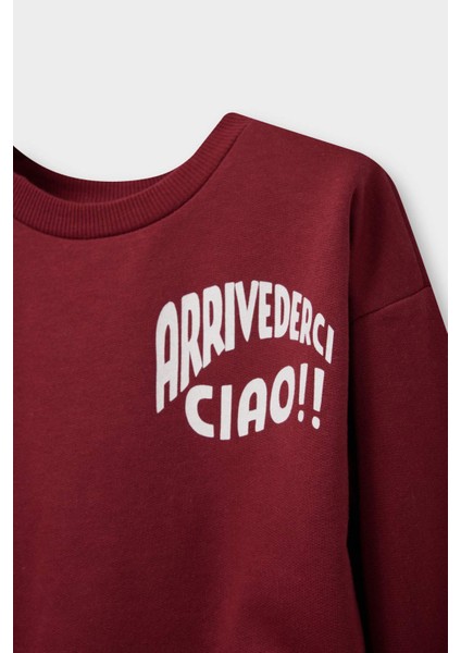 Erkek Bebek Bisiklet Yaka Baskılı 2'li Sweatshirt E9228A525AU modelleri