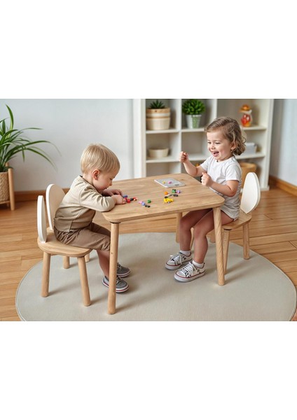 Safir Meşe 2 Sandalyeli Set