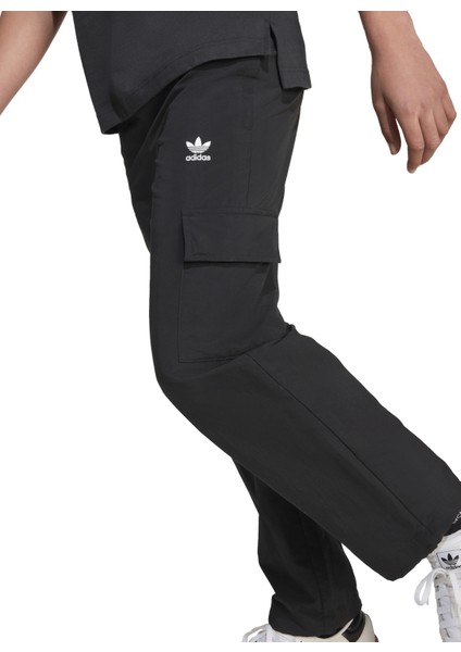 Geniş Paça Siyah Erkek Çocuk Eşofman Altı JX2786 Oh Woven Cargo