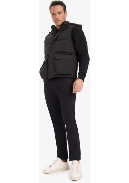 Su İtici Regular Fit Kapüşonlu Fermuarlı İç Cepli Şişme Yelek W5509AZ25AU fiyatları