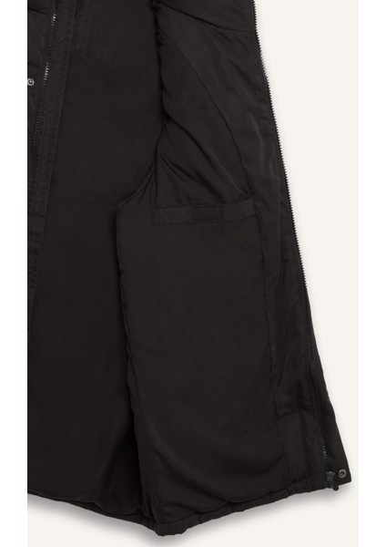 Su İtici Regular Fit Kapüşonlu Fermuarlı İç Cepli Şişme Yelek W5509AZ25AU